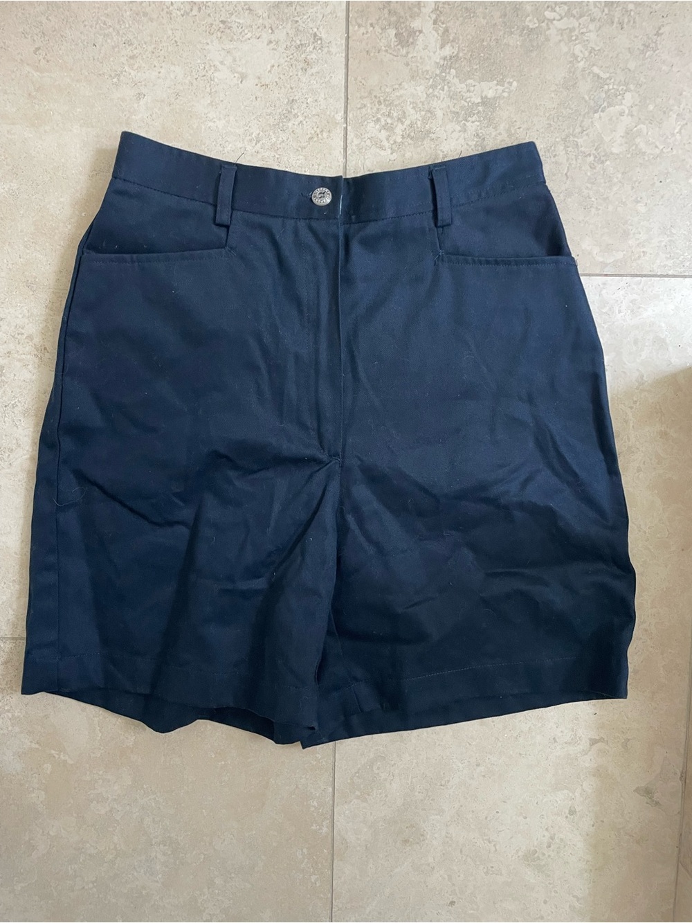 Vintage Liz Claiborne Sport Navy High-Waist Tailored Shorts